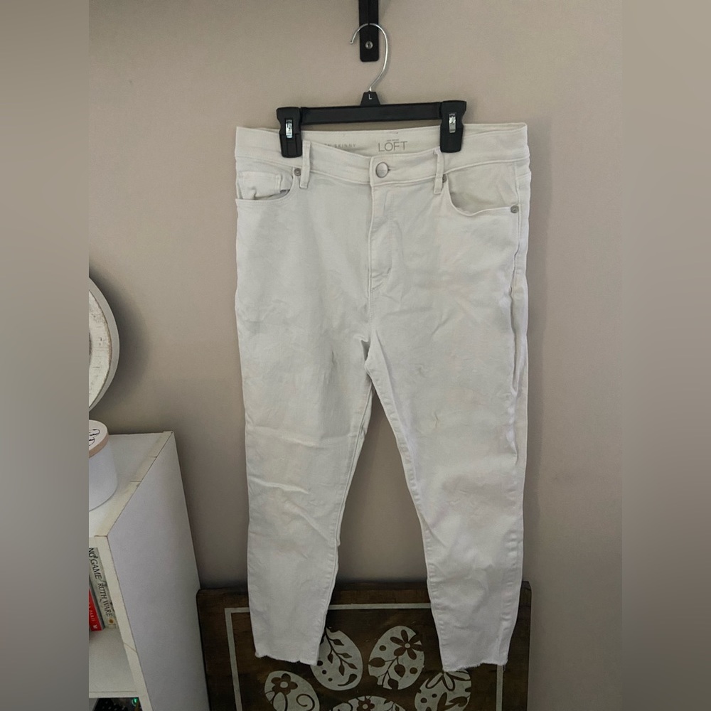 Loft White Skinny Jeans